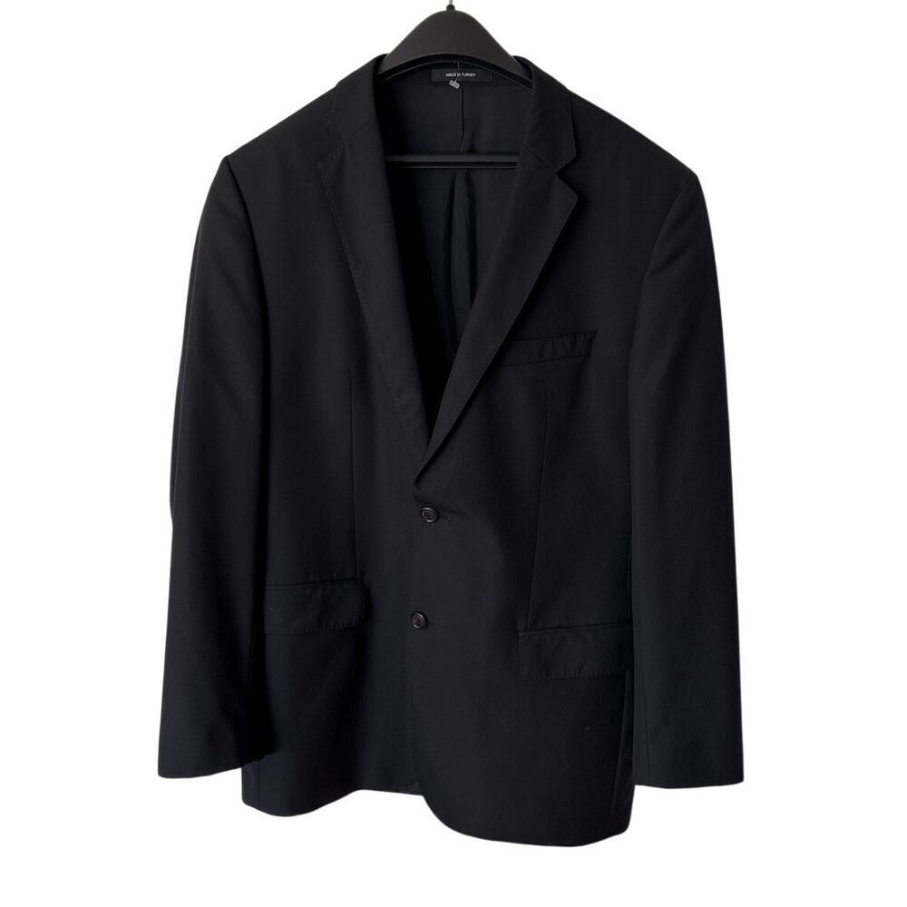 Hugo Boss Guabello BIOtech Virgin Wool Black Blazer Sport Coat Men's 42R